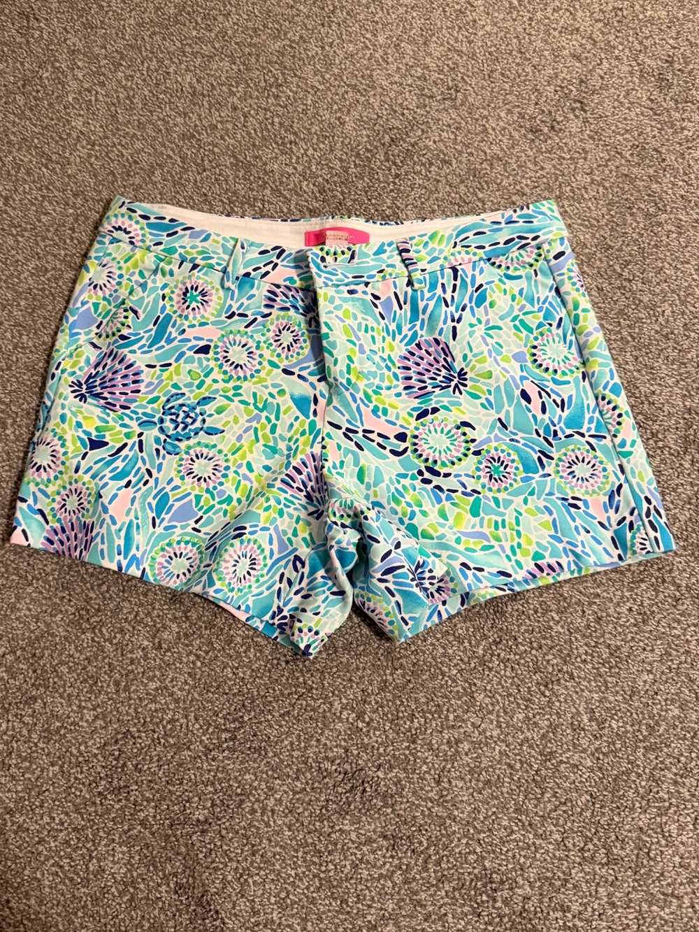 Lilly Pulitzer Callahan stretch shorts in Blue & Green